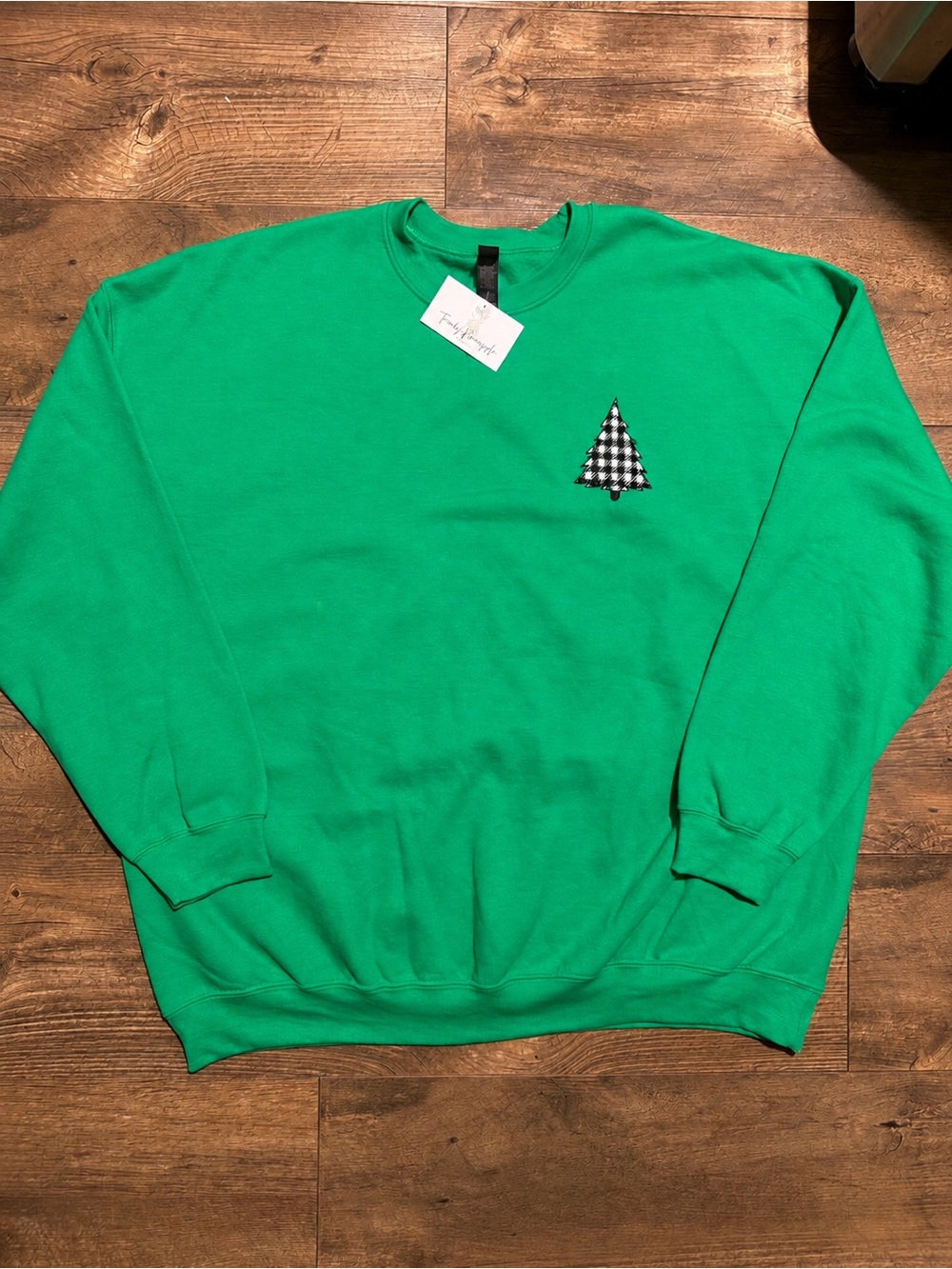 Gildan Heavy Blend Kelly Green Christmas Tree Sweatshirt - MULTIPLE SIZES